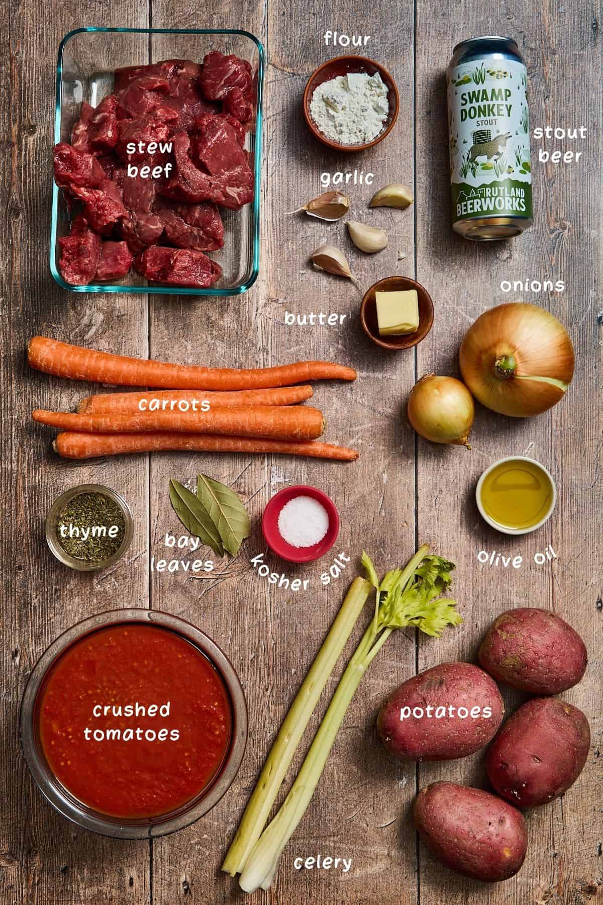 beef, vegetables, tomatoes, and other ingredients for the hot pot