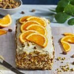 parsnip cake with oranges and pistachios