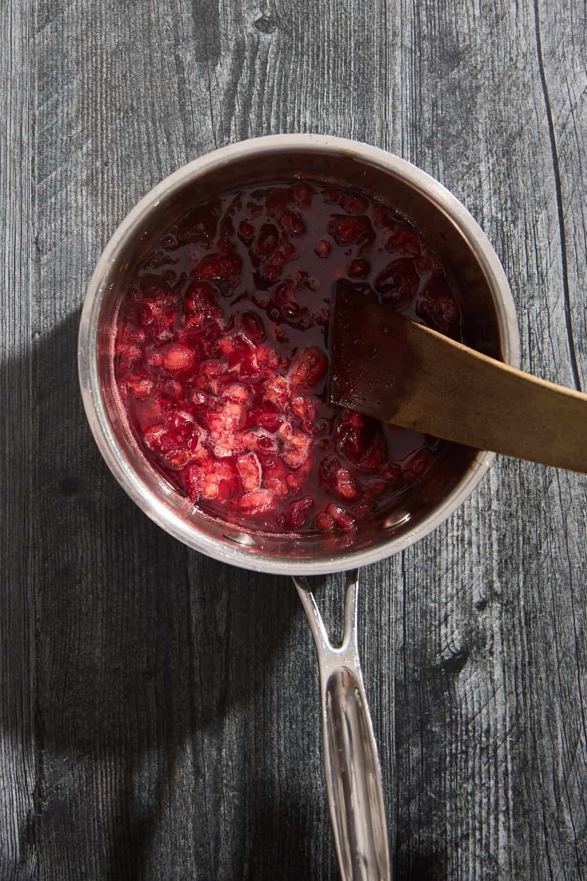 cherries cooking in a pot