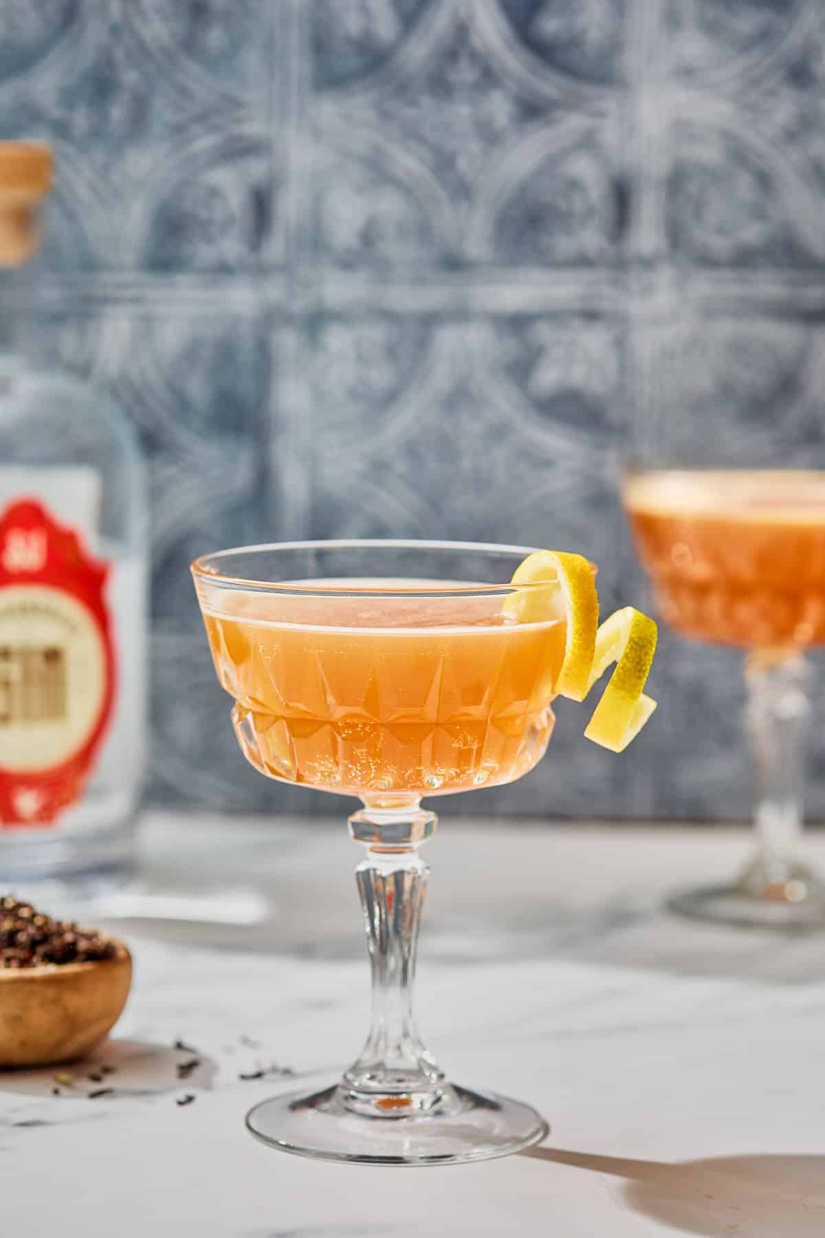 glasses of earl grey cocktail
